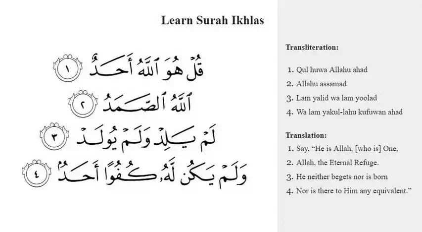 Learn Surah Ikhlas